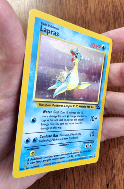 Pokemon TCG Lapras Fossil 10/62 holo rare 1999 WOTC LP - Image 4