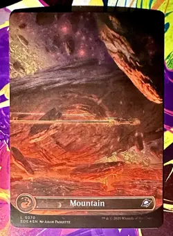 L 0265 Mountain FOIL BORDERLESS Full Art Land Edge of Eternities EOE MTG Card - Image 1