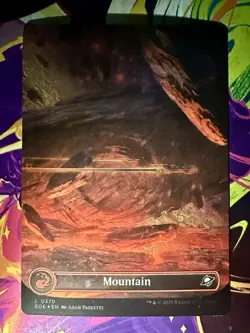 L 0265 Mountain FOIL BORDERLESS Full Art Land Edge of Eternities EOE MTG Card - Image 2