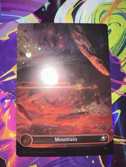 L 0265 Mountain FOIL BORDERLESS Full Art Land Edge of Eternities EOE MTG Card - Image 4