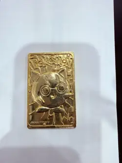 1999 Burger King Pokemon 23K Gold-Plated JIGGLYPUFF Trading Card - Image 2