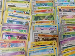Large Pokemon Card Bundle Full Tin Cards Mixed Types Basic Pokemon Trainers - Image 4