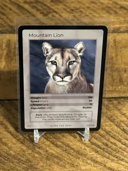 LIFE TCG Mountain Lion 1st Edition Promo Rare Card #103 Limited Print Run - Image 1