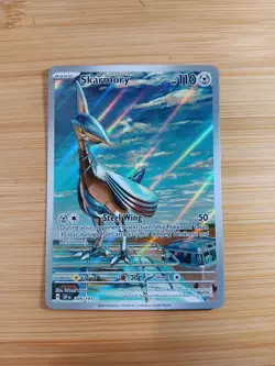 Pokemon TCG Skarmory 209/191 Surging Sparks Illustration Rare Holo Card NM - Image 1