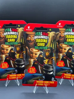 Italian Brainrot Trading Card Game Khadou Booster Sleeved Packs X 3 - Image 1