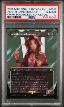 2025 MTG FINAL FANTASY #0519 AERITH GAINSBOROUGH PSA 10 - Image 1