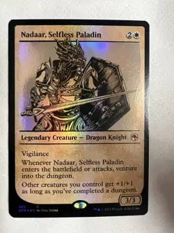 Nadaar, Selfless Paladin (303/518) Forgotten Realms Showcase FOIL MTG NM - Image 1