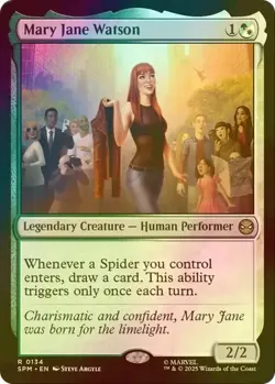 MTG Magic the Gathering Mary Jane Watson (134/314) Marvel's Spider-Man NM FOIL - Image 1