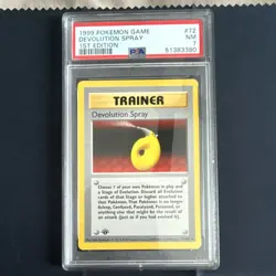 Pokemon Devolution Spray Rare 1st Edition Base Set Shadowless PSA 7 72/102 - Image 1