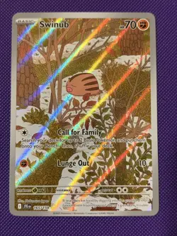 Pokemon TCG Swinub 165/159 SV09: Journey Together Illustration Rare Holo NM - Image 1