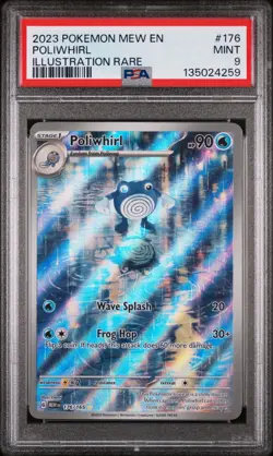 Pokemon Poliwhirl Illustration Rare Holo Scarlet & Violet 151 176/165 PSA 9 2023 - Image 1