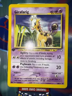 Pokemon GIRAFARIG 58/111 1st Edition Neo Genesis English NEAR MINT (NM) - Image 1