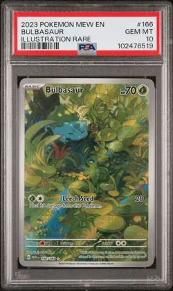 2023 POKEMON MEW EN-151 ILLUSTRATION RARE #166 BULBASAUR PSA 10 - Image 1