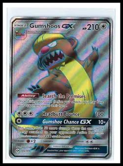 Pokemon TCG - Gumshoos GX (Full Art) SM Base Set #145/149 - Near Mint or Better - Image 1