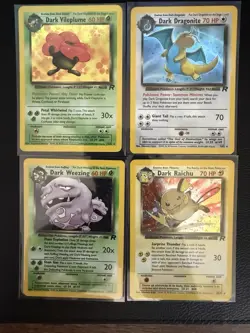 Pokemon TCG Card Lot Vintage Holos English Team Rocket MP - Image 1