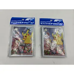 2x Pokemon Card Game Summer Carnival in Tokyo Tower Sleeves x32 OFFICIAL - Image 1
