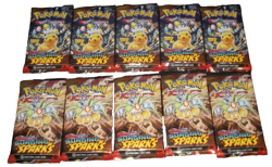 POKEMON SCARLET & VIOLET LOT (10) BOOSTER PACKS SURGING SPARKS NISP - Image 1