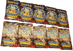 POKEMON SCARLET & VIOLET LOT (10) BOOSTER PACKS SURGING SPARKS NISP - Image 3