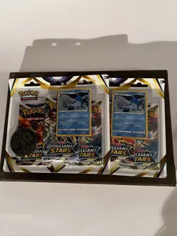 Pokemon TCG Brilliant Stars 3 Pack Blister Glaceon Promo - Image 3