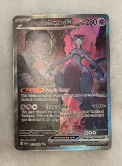 Team Rocket's Mewtwo EX 231/182 Destined Rivals SIR NM Pokemon English - Image 1