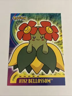 Bellossom Topps Pokemon TV Animation Edition Johto Series 1 #182 2001 Mint - Image 1