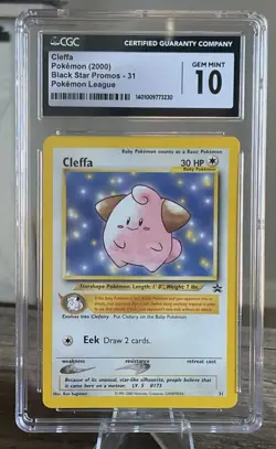 Pokemon Cleffa Black Star League Promo #31 CGC 10 Gem MINT! - Image 1