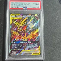 Pokemon Moltres Zapdos Articuno GX SM210 Black Star Promo Holo PSA 9 - Image 1