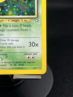 Pokemon TCG Bellossom 3/111 Neo Genesis Holo Rare (Swirled) MP - Image 4