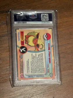 2000 Topps Chrome Pokemon Flareon TV Spectra #136 PSA 9 Mint - Image 2