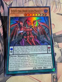 Yugioh Asian English D/D/D Zero Doom Queen Machinex DOOD-AE003 Ultra rare NM - Image 1