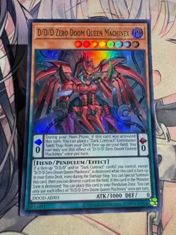 Yugioh Asian English D/D/D Zero Doom Queen Machinex DOOD-AE003 Ultra rare NM - Image 2