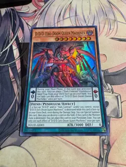 Yugioh Asian English D/D/D Zero Doom Queen Machinex DOOD-AE003 Ultra rare NM - Image 3