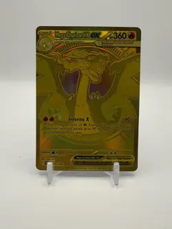 Mega Charizard X ex 130/094 Phantasmal Flames Gold Hyper Rare Pokemon Card - Image 1