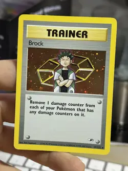 #3 Brock 15/132 Gym Heroes 2000 Holo Rare WOTC Pokemon Card TCG - Image 4