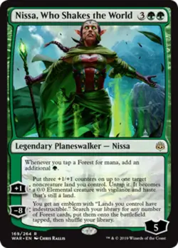 1x Nissa, Who Shakes the World NM-Mint, English War of the Spark MTG Magic - Image 1
