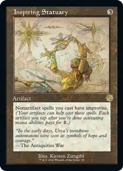 Inspiring Statuary (Schematic) 85 Rare Retro MTG The Brothers' War BRO - Image 1
