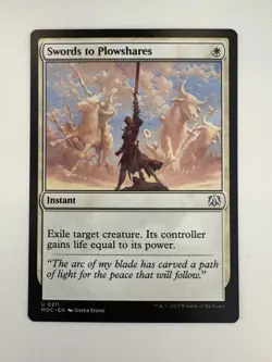Swords to Plowshares MTG Magic the Gathering Card NM Near Mint MOC - Image 1