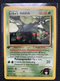 Pokemon TCG Erika's Oddish Gym Heroes 47/132 First edition - Image 1