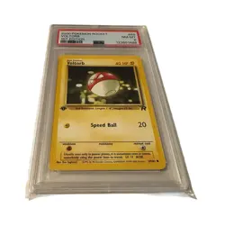 2000 PSA 8 Pokemon Voltorb 1st Edition Rocket #69 Graded - Image 1