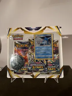 Pokemon TCG Brilliant Stars 3 Pack Blister Glaceon Promo - Image 1