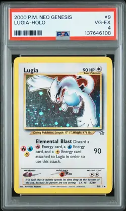 2000 POKEMON NEO GENESIS #9 LUGIA-HOLO PSA 4 - Image 1