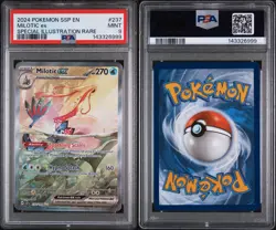 2024 POKEMON SSP EN-SURGING SPARKS SPECIAL ILLUSTRATION RARE MILOTIC EX PSA 9 - Image 3