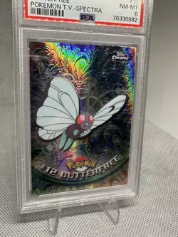 2000 TOPPS CHROME BUTTERFREE POKEMON T.V.-SPECTRA PSA 8 - Image 3