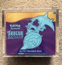 Pokemon Dragon Majesty Elite Trainer Box - FACTORY SEALED NEW W/ Acrylic Case - Image 1