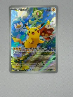 Pokemon TCG Scarlet & Violet Pikachu Black Star Promo Holo #27 NM/LP - Image 1