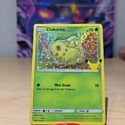 Pokemon Chikorita 2/25 TCG Holo 25th Anniversary Mcdonalds Promo NM - Image 1