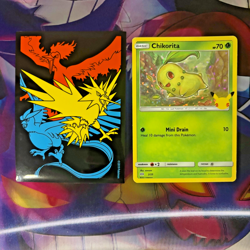 Pokemon Chikorita 2/25 TCG Holo 25th Anniversary Mcdonalds Promo NM - Image 3