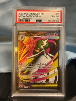 2025 POKEMON MEG EN MEGA GARDEVOIR EX #159 ULTRA RARE PSA 10!!! - Image 1