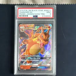 Pokemon Charizard GX Black Star Promo Holo Hidden Fates Tins SM211 PSA 9 250 HP - Image 1