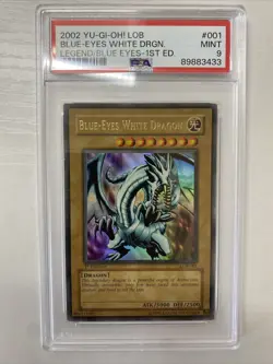 Yu-GI-Oh - PSA 9 1st Edition LOB-001 Blue Eyes White Dragon - North American - Image 2